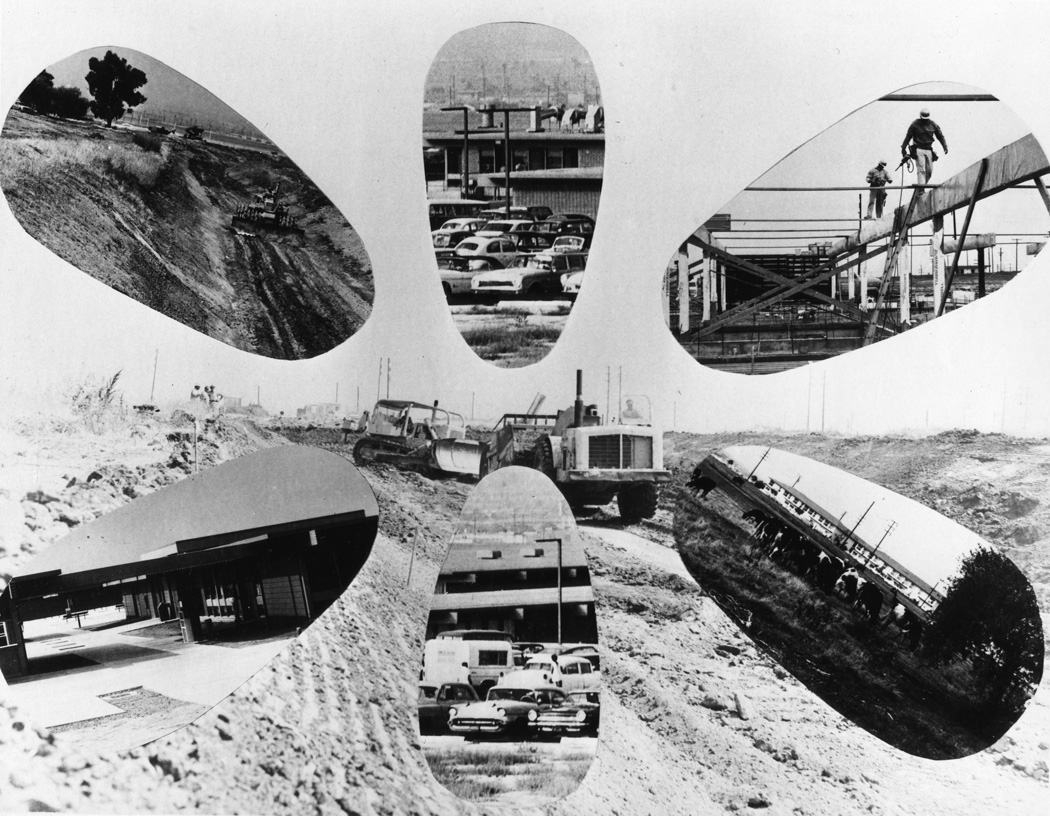 CSC Dominguez Hills Construction collage, 1968-1969