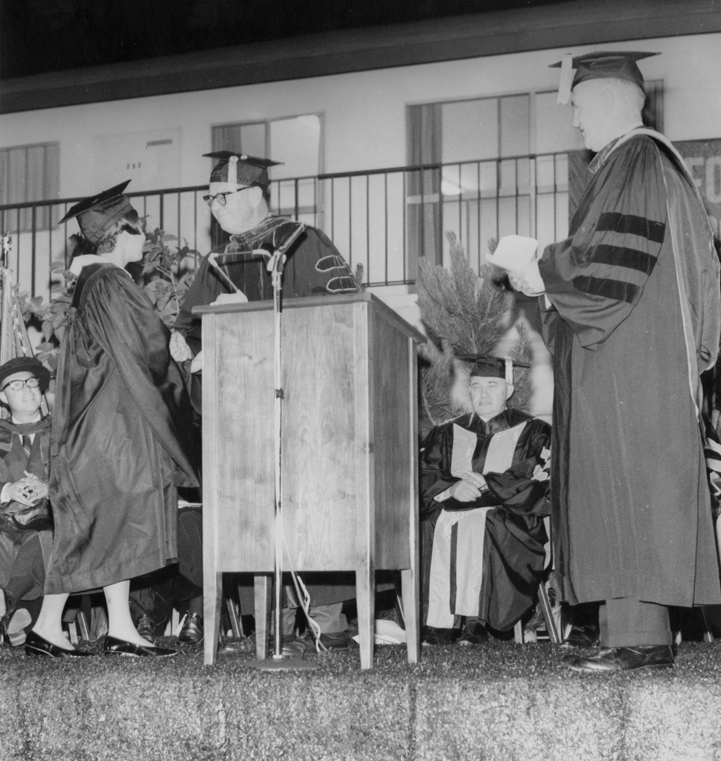 First Commencement at Watt Campus, 1967