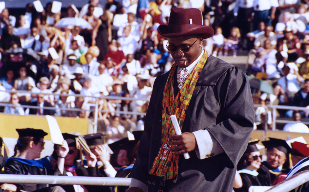Graduate in red hat, 1997