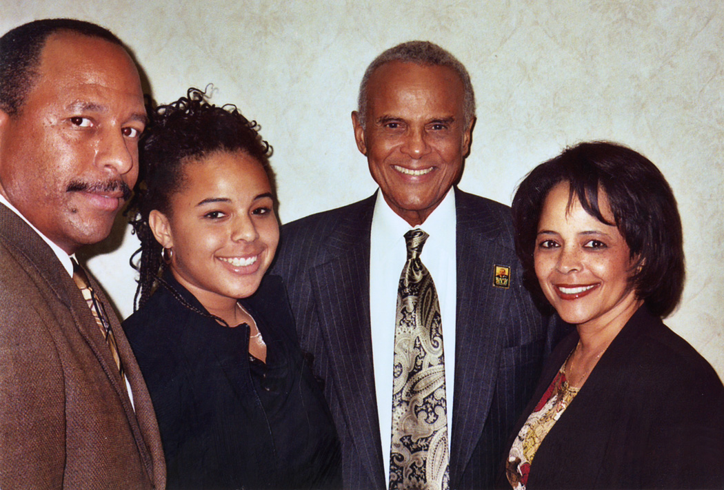 Dr. Thomas Parham, Kenya Parham, Harry Belafonte, Davida Hopkins-Parham, 2004