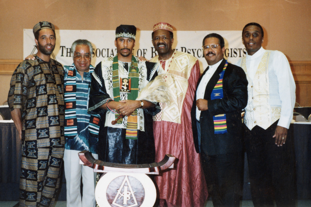 Dr. Thomas Parham, Dr. Joseph L. White and others at the installation of Dr. Parham as  head the Association of Black Psychologists