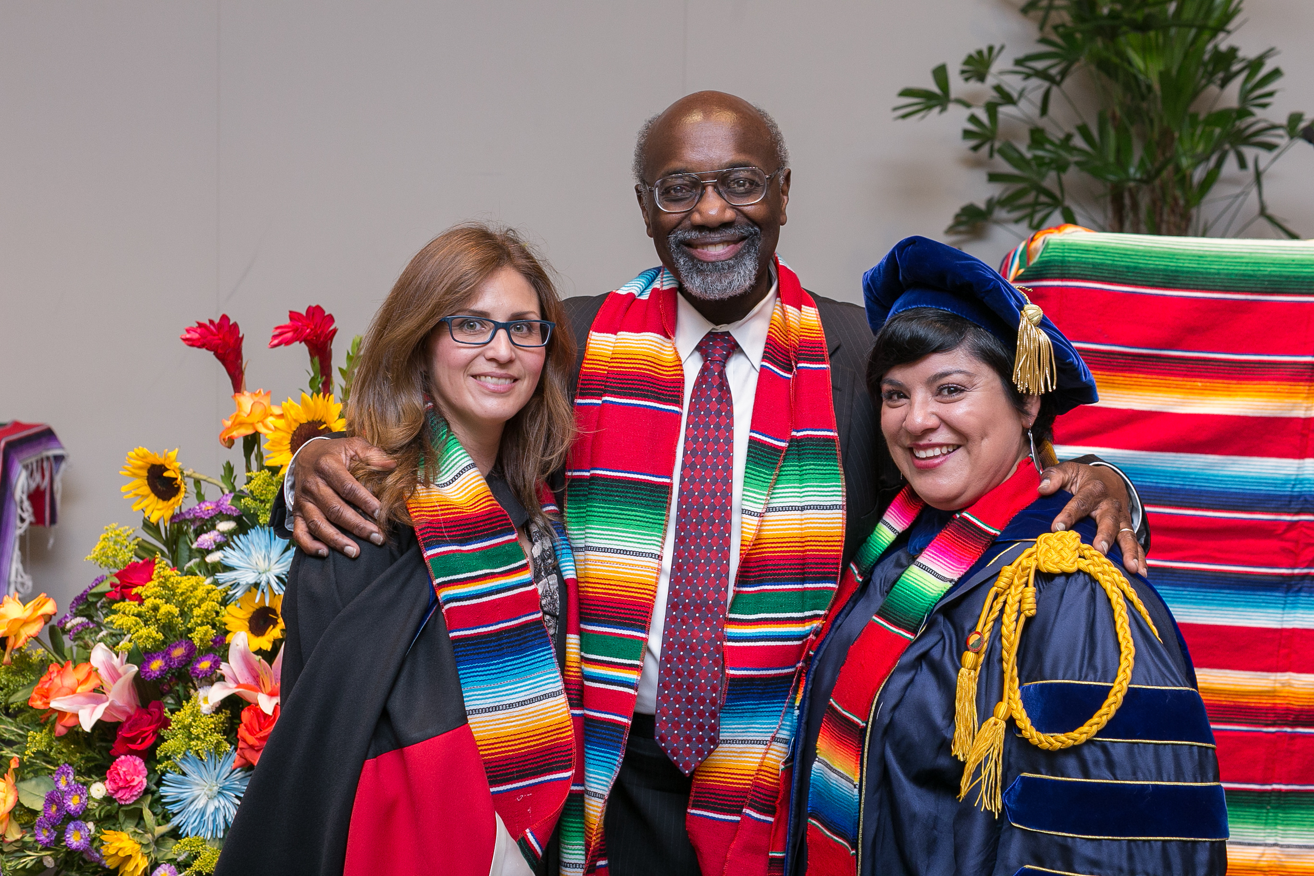 Dolores Huerta Graduation Celebration, 2015. President Willie Hagan with Marisela Chavez
