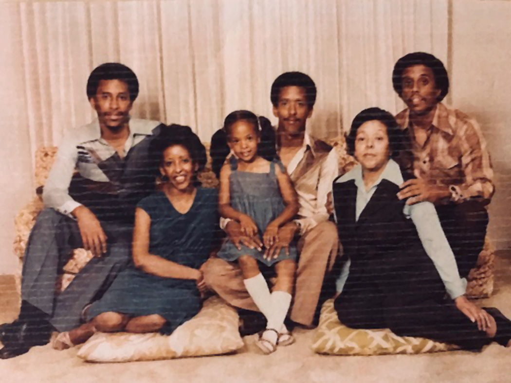 Parham Family, ca. 1970s. Thomas, Pamela, Nicole, Gerald, Sadie and William